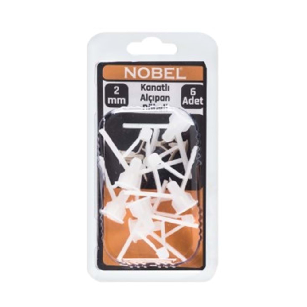 NOBEL FIX ALÇIPAN DÜBELİ 2 MM(BEYAZ) 6 LI 12*