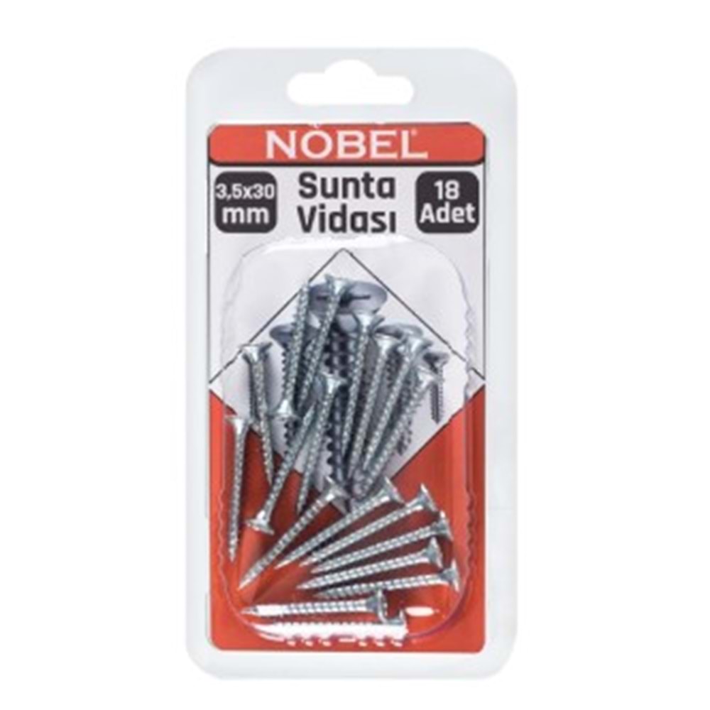 NOBEL FIX SUNTA VİDASI YHB 3,5 X 30 MM 18 Lİ