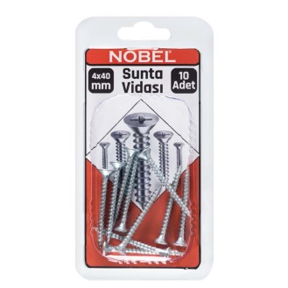 NOBEL FIX SUNTA VİDASI YHB 4 X 40 MM 10 LU