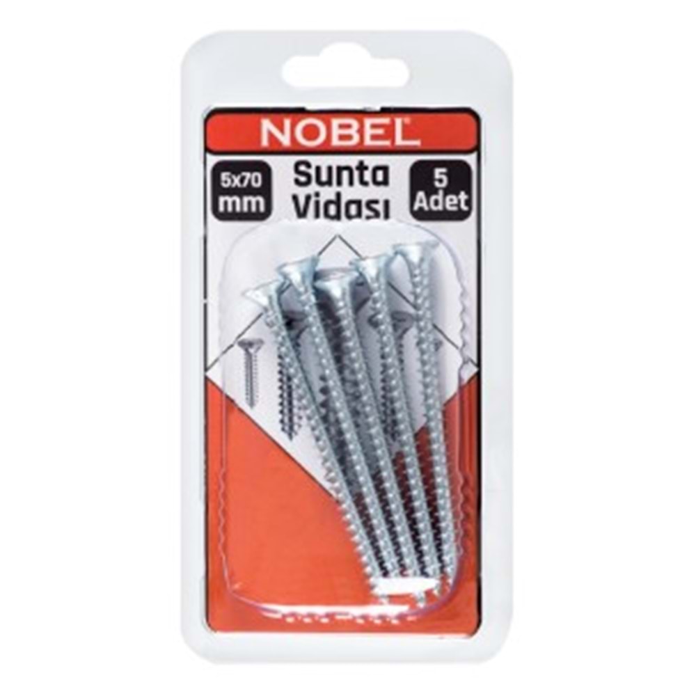 NOBEL FIX SUNTA VİDASI YHB 5 X 70 MM 5 Lİ