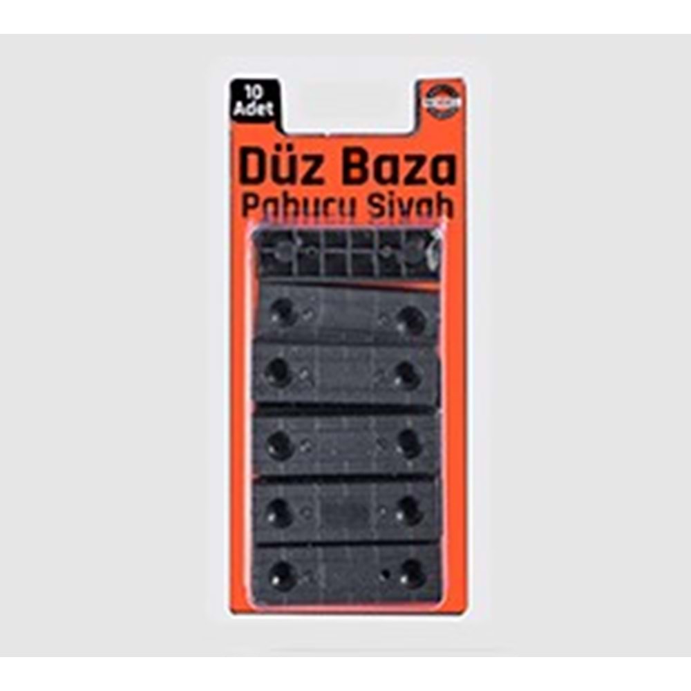NOBEL FIX DÜZ BAZA PABUCU SİYAH 10 LU