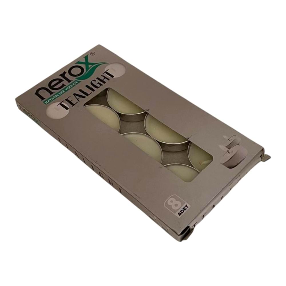 NEROX MUM TEALİGHT 8'Lİ KUTULU BEYAZ *220