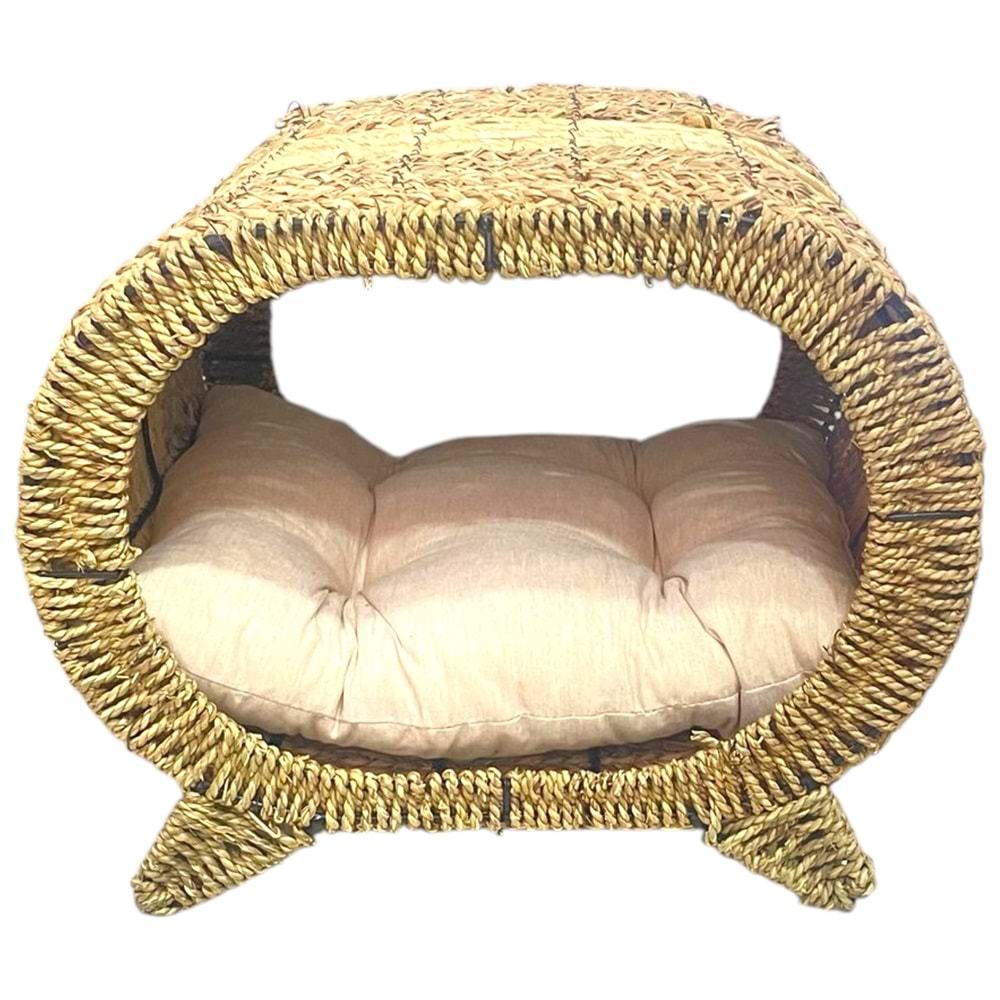 SD HASIR OVAL KEDİ EVİ 38X42X34CM