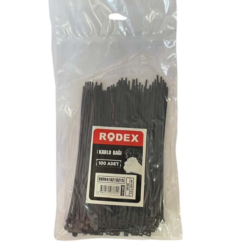 RODEX KABLO BAĞI 100 ADET 2,5X15CM CIRT