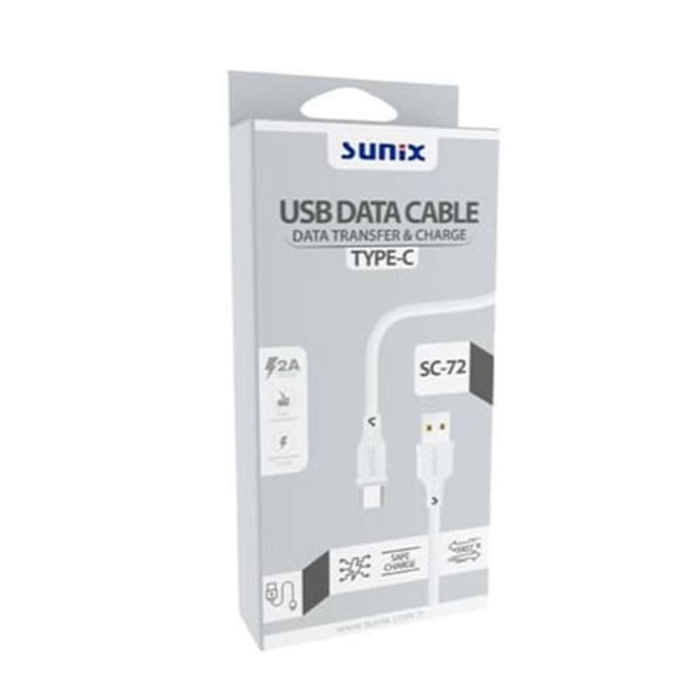 SUNİX TYPE-C TELEFON ŞARJ KABLOSU *20