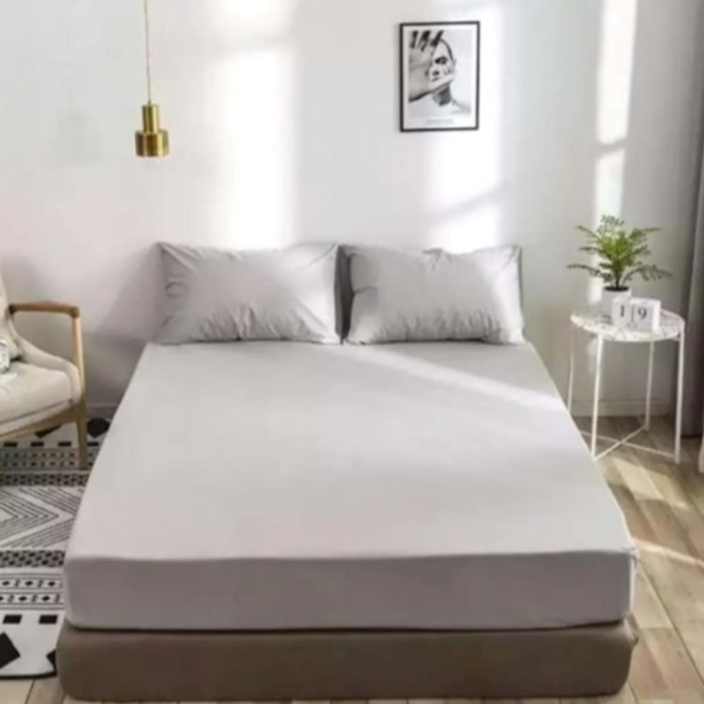 BERCESTE ÇİFT KİŞİLİK LASTİKLİ ÇARŞAF + 2 ADET YASTIK LIFI POŞETTE 160X200 - 50X70