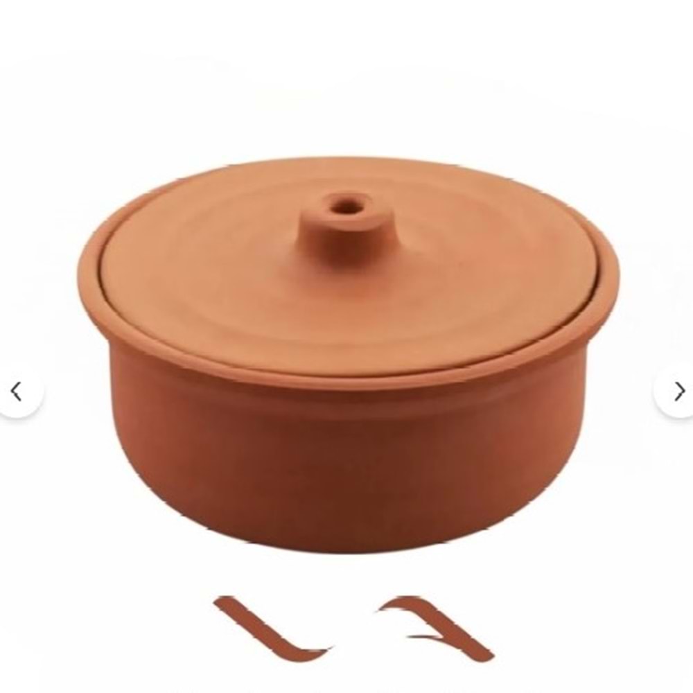 VIAPOT TOPRAK GÜVEÇ ORTA SIRSIZ KAPAKLI 24X12 *4