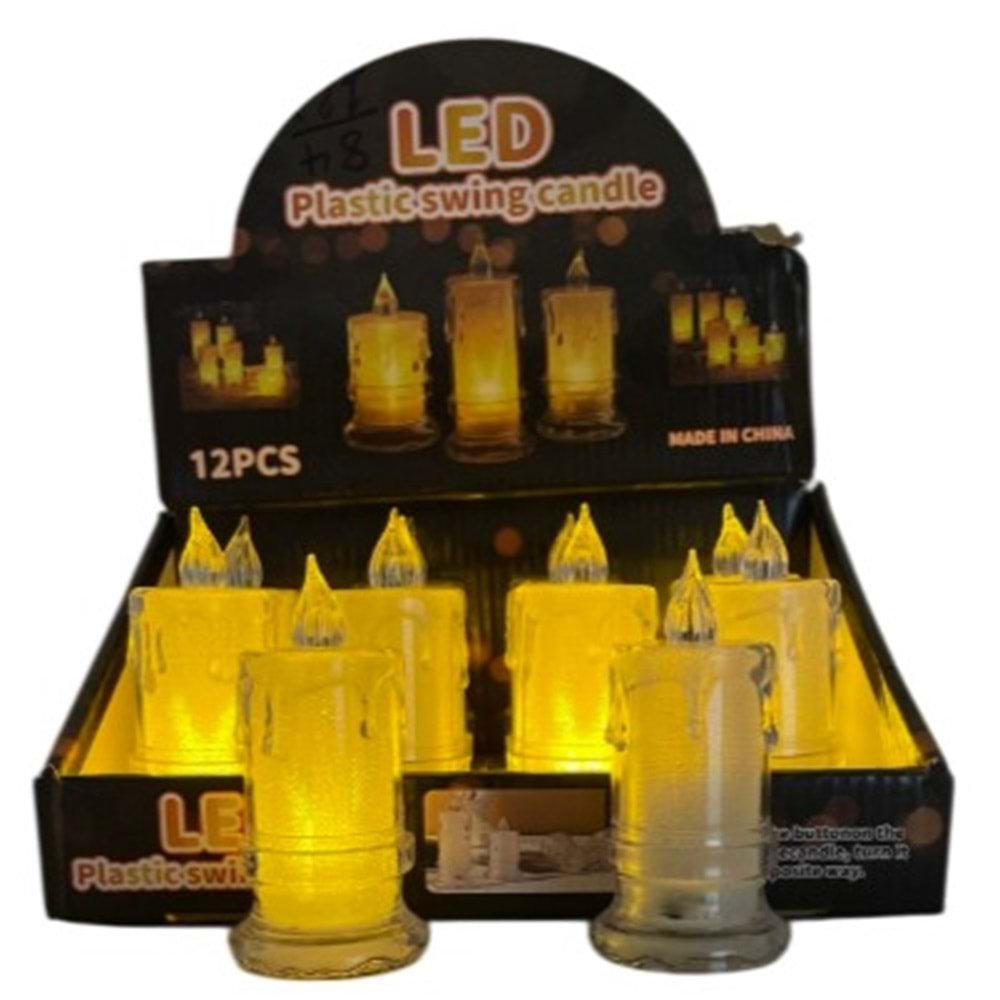 REAL PİLLİ LED MUM *12