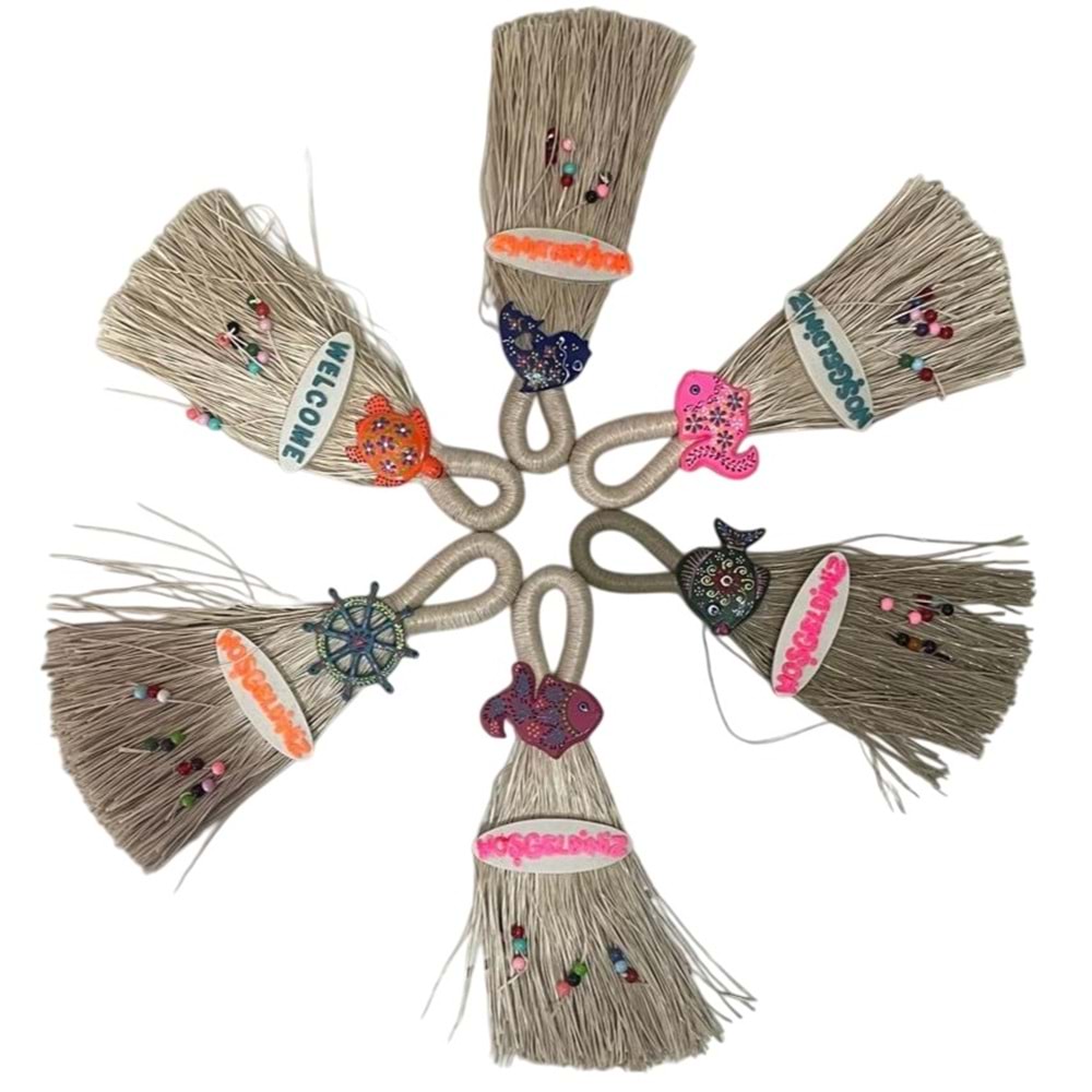 HOŞGELDİNİZ KAPI SÜSÜ SÜPÜRGE BÜYÜK BOY