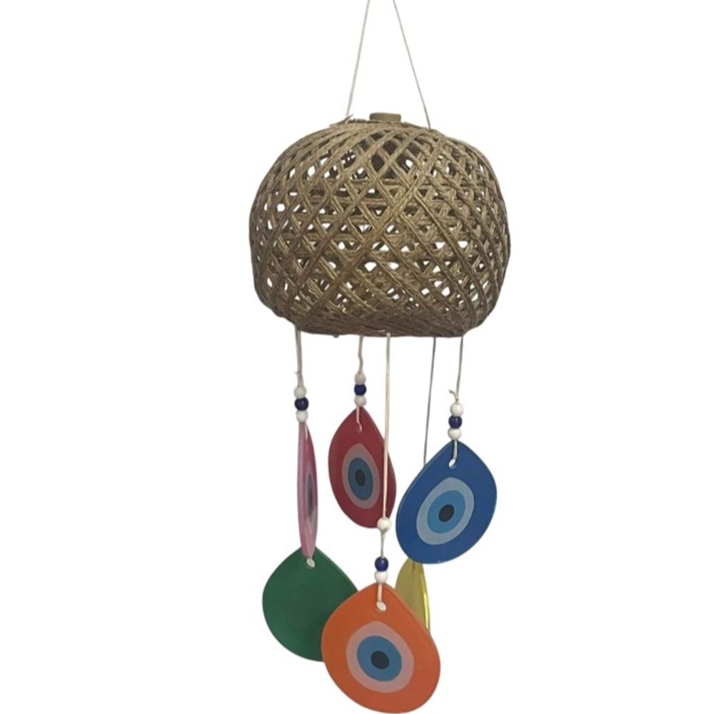 CAM NAZAR BONCUKLU DEKORATİF LED İPLİ AVİZE