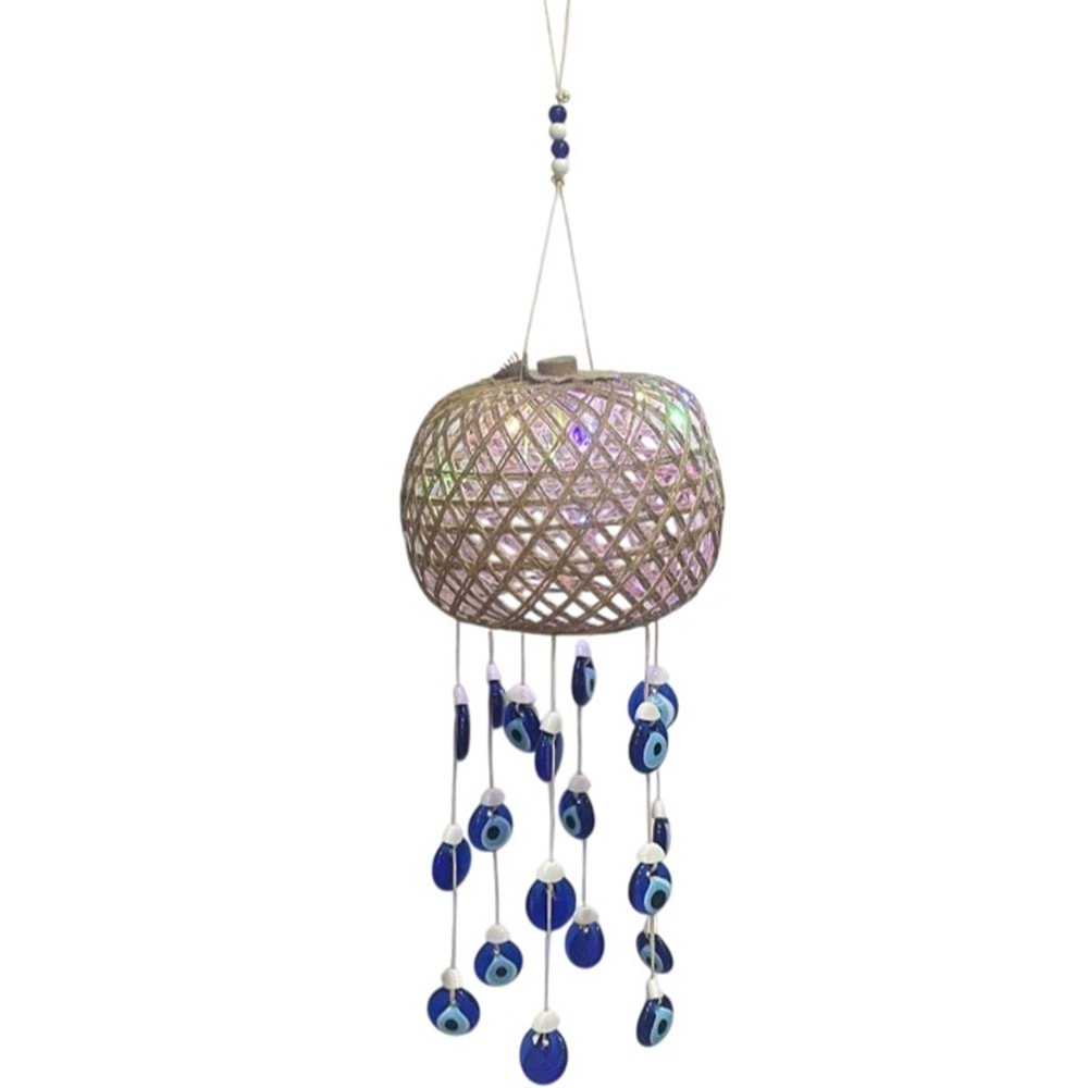 CAM NAZAR BONCUKLU DEKORATİF LED İPLİ AVİZE