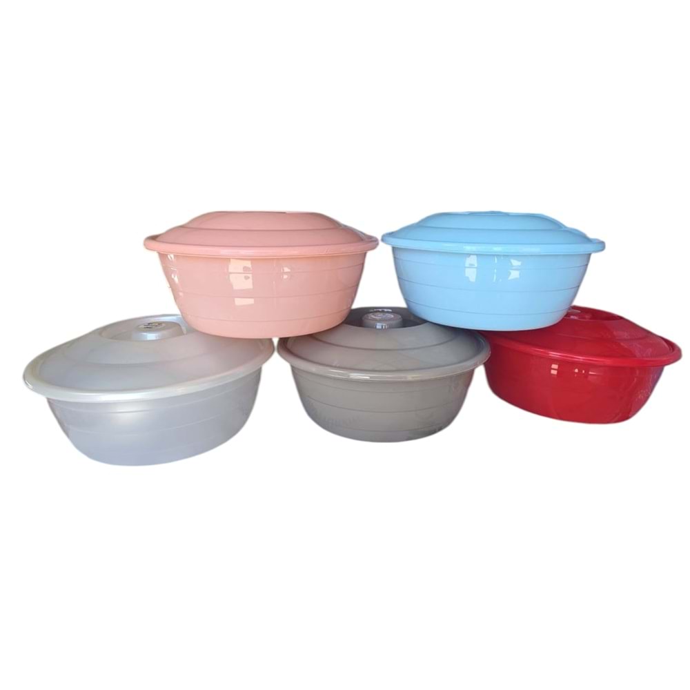 SAGLIK RENKLİ HAMURLUK NO:4 ( 7,5 LT ) HAMUR LEĞENİ KAPAKLI LEĞEN