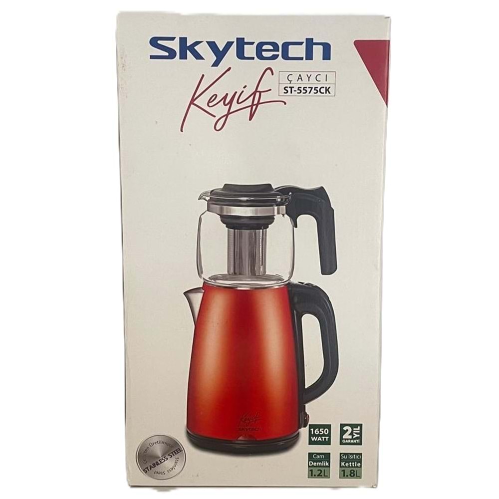 SKYTECH KEYİF ÇAYCI DEMLİK 1,2L/KETTLE1,8L 1650W *4