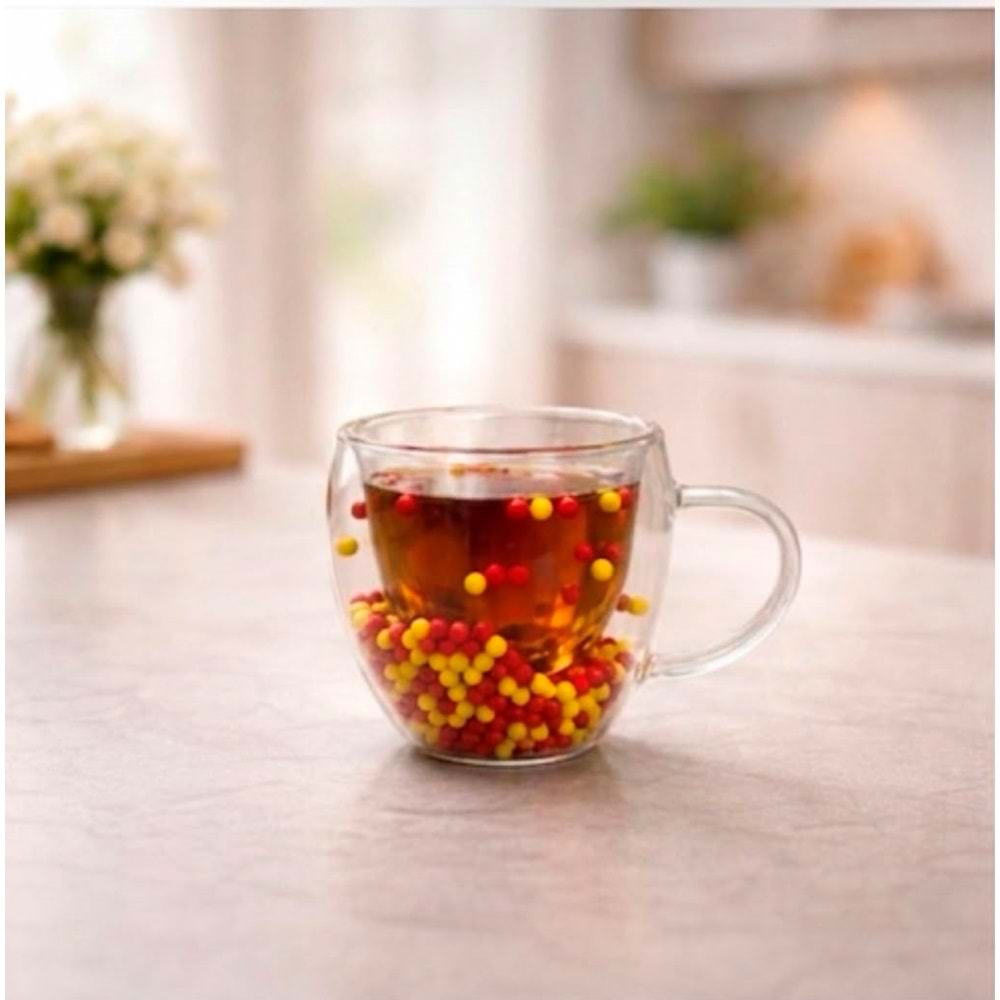 SAVOR ÇİFT CİDARLI GS KULPLU BARDAK 250 ML