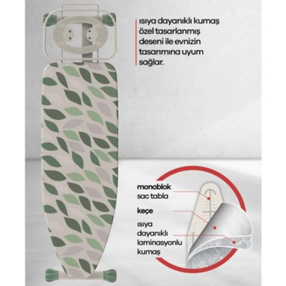 PERİLLA VALERİA ÜTÜ MASASI 43X124CM