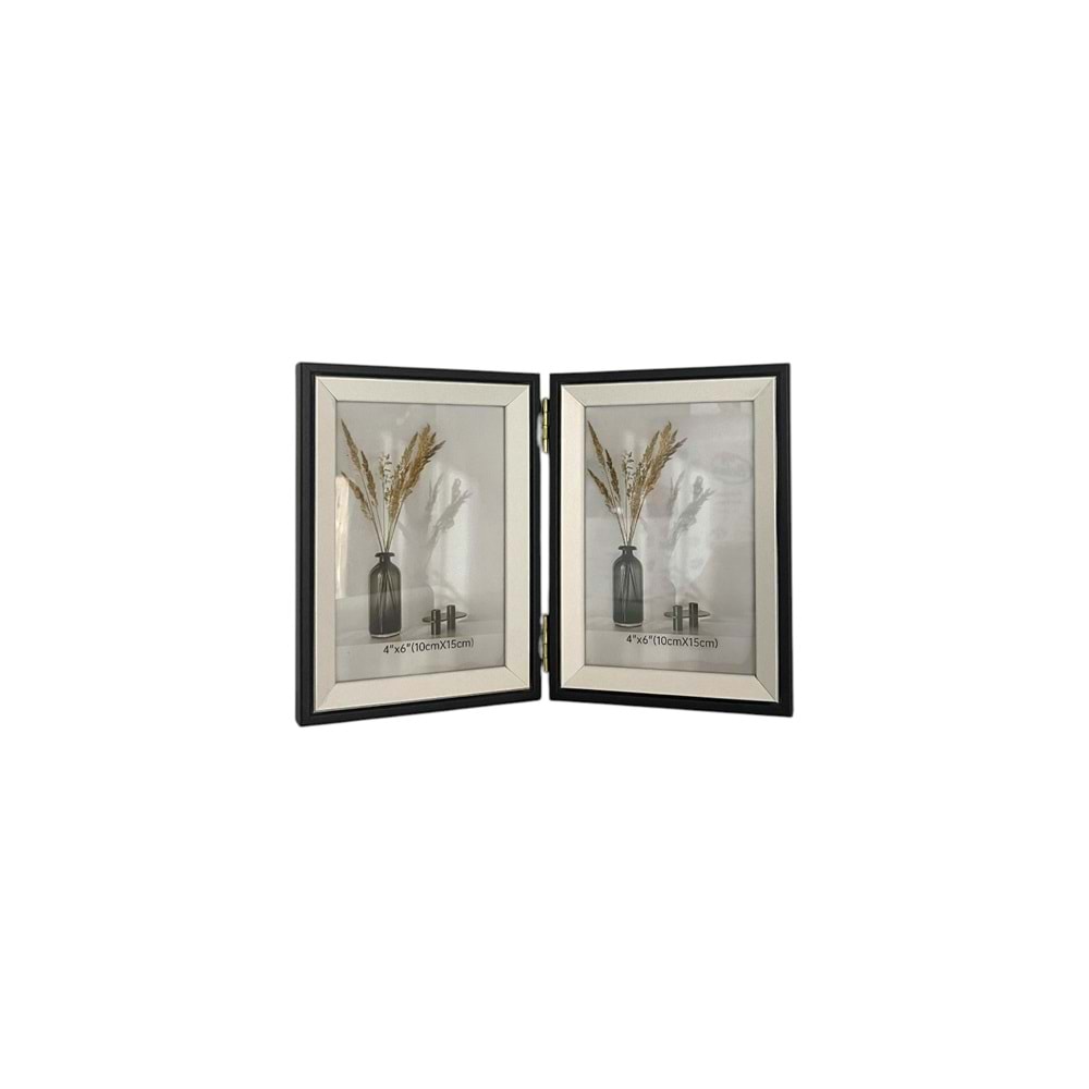 VADİ MİRA AHŞAP MENTEŞELİ İKİLİ ÇERÇEVE 10X15CM 24*