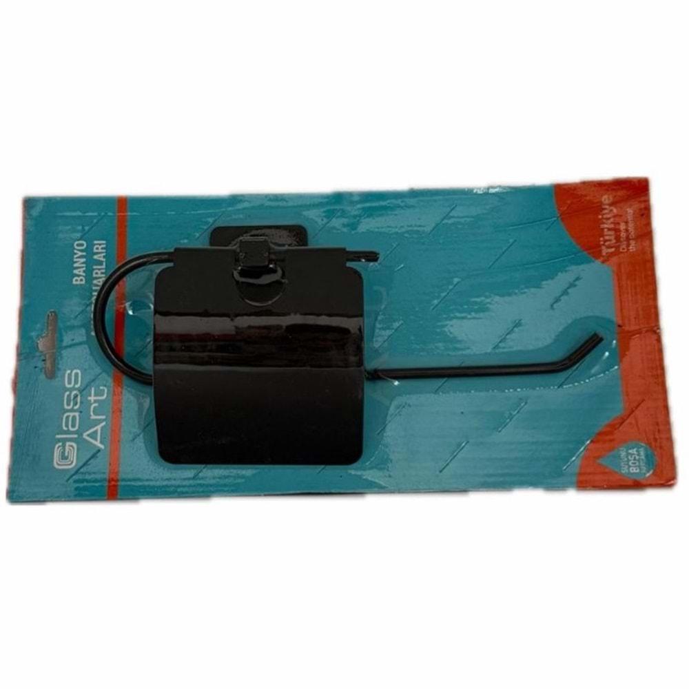 GLASS YAPIŞKANLI SOLO KAPAKLI HAVLULUK SİYAH