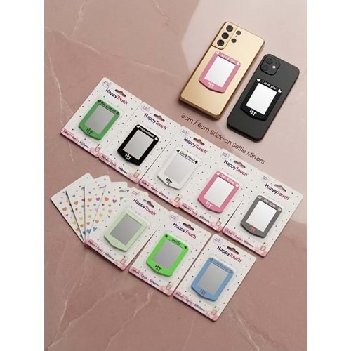 HAPPY TOUCH SELFİE AYNASI TELEFON ARKASI STİCKER 6X8CM 12*