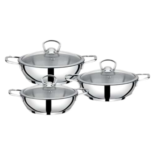 SOLE SAMİRA CAM KAPAK OMLET SET