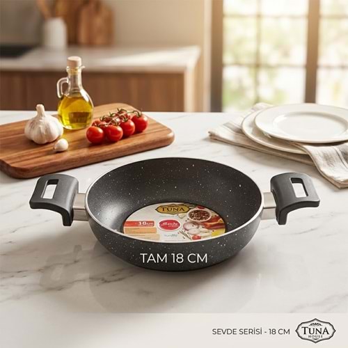 TUNA HAUSE SEVDE SERİSİ 18 CM GRANİT SAHAN YUMURTA TAVASI 12*