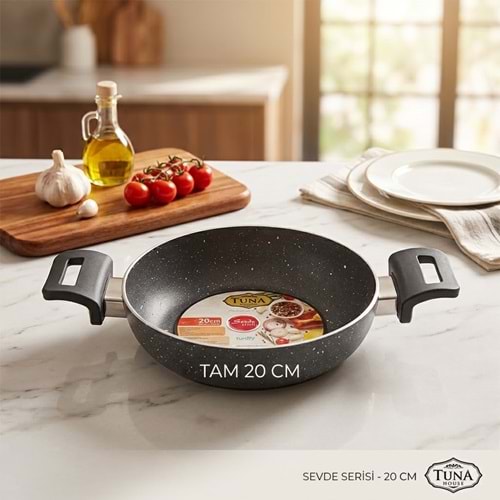 TUNA HAUSE SEVDE SERİSİ 20 CM GRANİT SAHAN YUMURTA TAVASI 12*