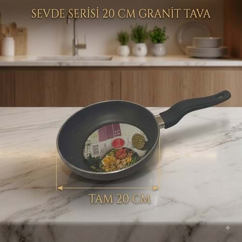 TUNA HAUSE SEVDE SERİSİ 20 CM GRANİT YAĞ TAVASI