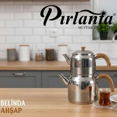 PIRLANTA BELİNDA AHŞAP KULP ÇAYDANLIK MİNİ