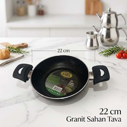 TUNA HAUSE EMPA SERİSİ 22 CM GRANİT SAHAN YUMURTA TAVASI 12*