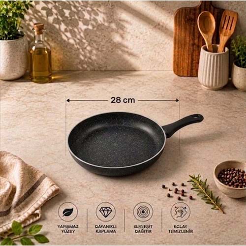 TUNA HAUSE EMPA SERİSİ 28 CM GRANİT YAĞ TAVASI 12*