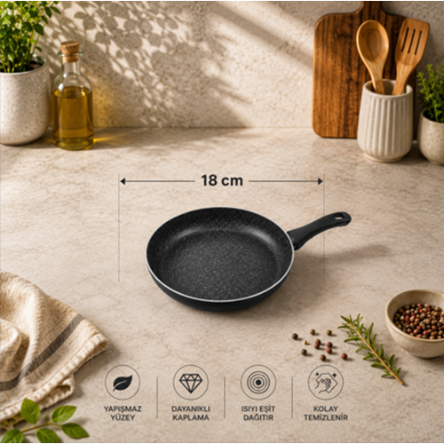 TUNA HAUSE EMPA SERİSİ 18 CM GRANİT YAĞ TAVASI 12*
