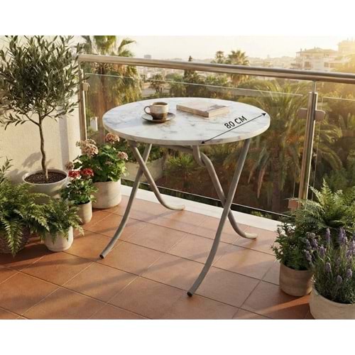 Alesta Life Sunta Lam Yuvarlak Masa 80cm