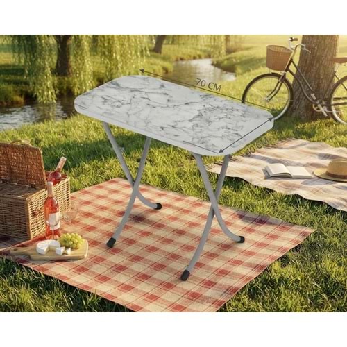 Alesta Life Sunta Lam Piknik Masası 40x70cm 55cm Yükseklik