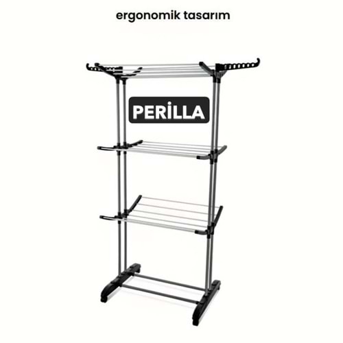 PERİLLA 3 KATLI KURUTMALIK ALÜMİNYUM