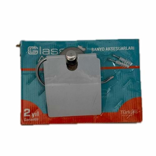 GLASS ART GENİŞ KAPAKLI WC KAĞITLIK VİDALI KROM