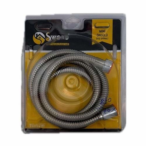 SWORD LÜX METAL DUŞ HORTUMU ÖRGÜLÜ BLİSTERLİ 1,7MT