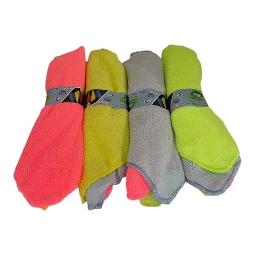 AİMİX MİKROFİBER 4LÜ TEMİZLİK BEZİ BÜYÜK *20 / *500