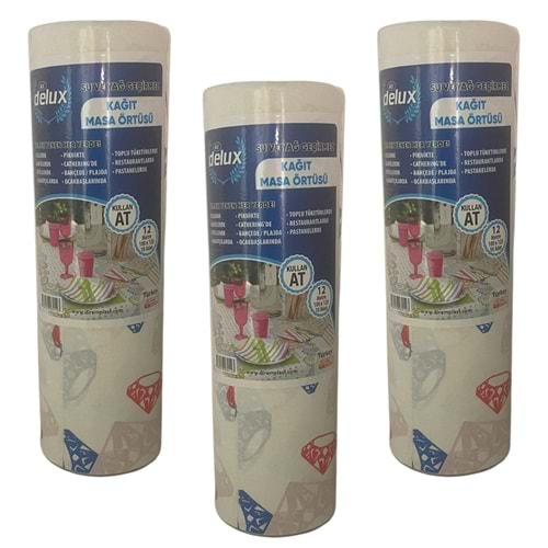 DELUX KULLAN AT MASA ÖRTÜSÜ 100X120 10 YAPRAK 12 MT. *40