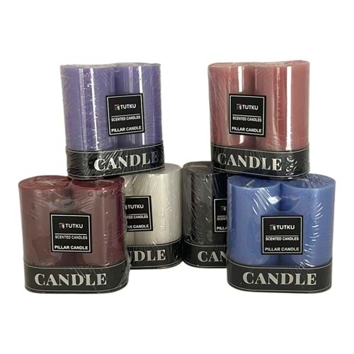 TUTKU 2 Lİ ORTA BATON MUM PKT:*6 / *48