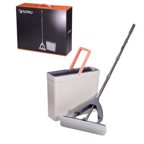 TUTKU SIKMALI SÜNGERLİ DİKDÖRTGEN MOP TEMİZLİK SETİ **8*