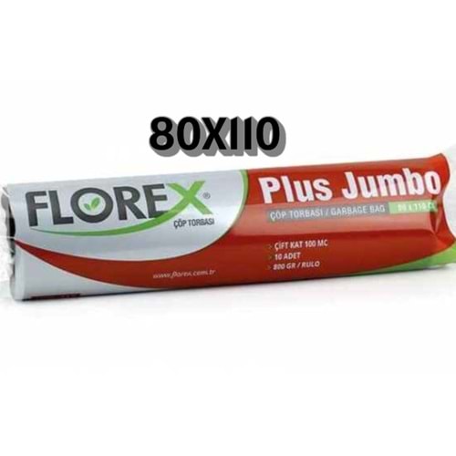 FLOREX ÇÖP POŞETİ 80X110 PLUS JUMBO *10