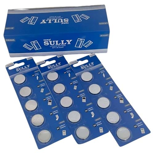 SULLY PARA PİL CR2025 KARTELA 5 Lİ *20 / *200
