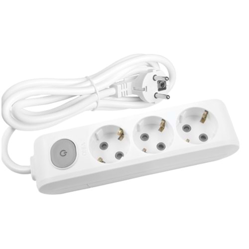 VİKO ANAHTARLI ÜÇLÜ TOPRAKLI PRİZ 3M *12