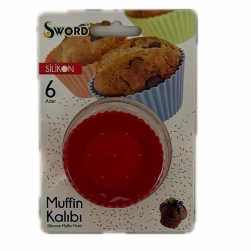 SWORD 6LI SİLİKON MUFFİN KALIBI KEK KALIBI