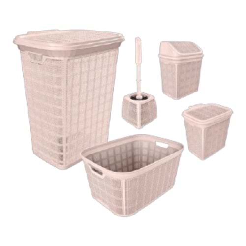 JUTE ÇEYİZ SETİ 5Lİ VİOLET