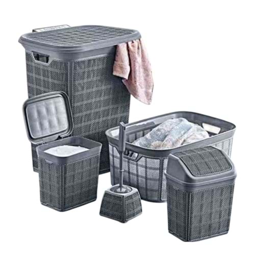 JUTE ÇEYİZ SETİ 5Lİ L.FÜME