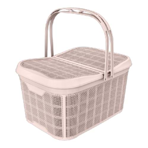 JUTE PİKNİK SEPETİ 26 LT (VİOLET)