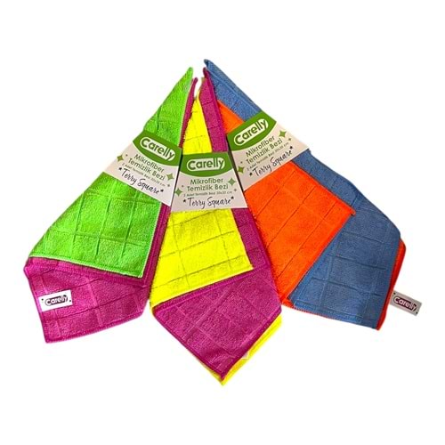 CARELLY MİKROFİBER TEMİZLİK BEZİ TERRY DAMALI 2'Lİ 30x30 *144