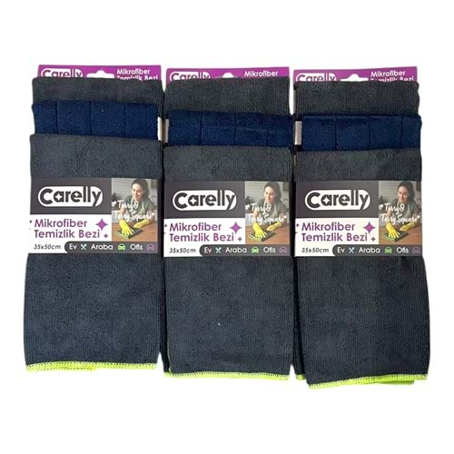 CARELLY MİKROFİBER TANK BEZ 3 LÜ CAR SET 35x50 *144