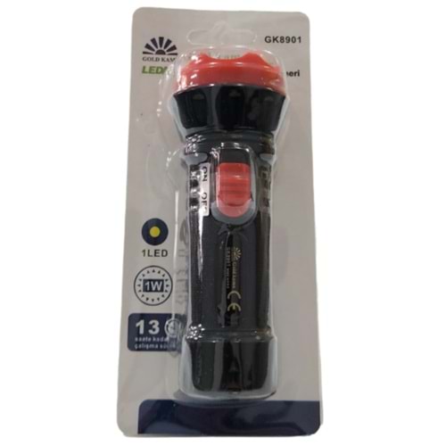 GOLD KAMA KÜÇÜK ŞARJLI UZUN MESAFELİ LED EL FENERİ