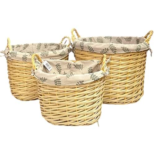 SD 3 LÜ NATUREL BÜYÜK BOY HASIR SEPET 36X40 - 31X33 - 27X31CM 4*